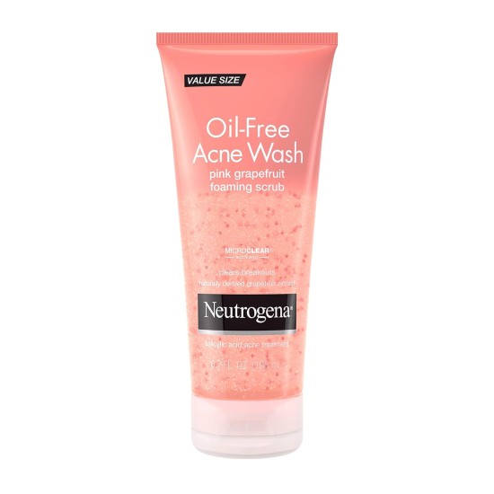 NEUTROGENA ACNE WASH OIL-FREE PINK GRAPEFRUIT FOAMING SCRUB 198ML 3751