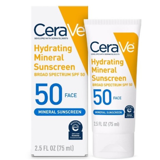 CERAVE HYDRATING MINERAL SUNSCREEN SPF50 75ML 4959