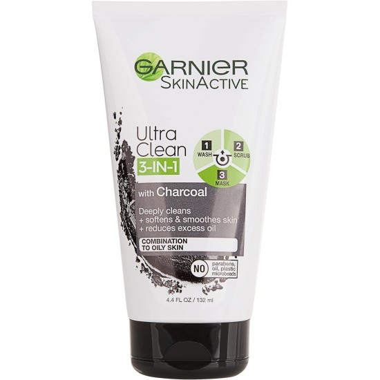 GARNIER SKINACT ULTRA CLEAN 3-IN-1 CHARCOAL 132ML 8507