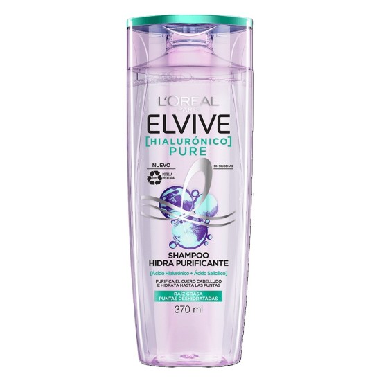 LOREAL ELVIVE SHAMP PURE HIALURONICO 370ML 4952