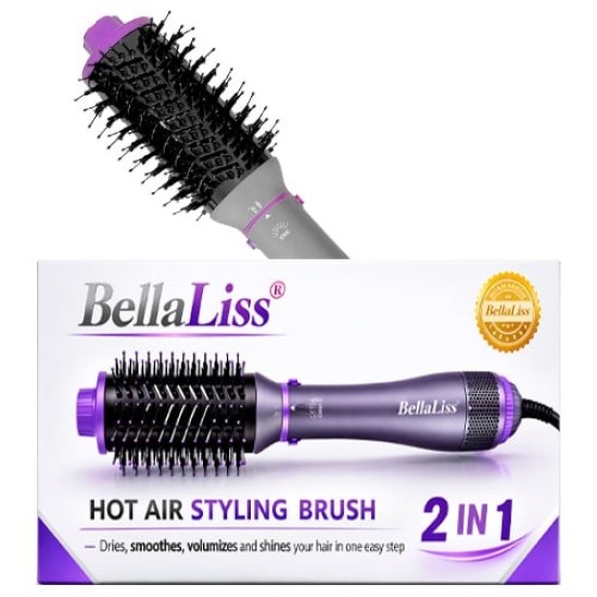 BELLALISS CEPILLO SECADOR 2 EN 1 MORADO 1226